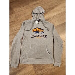 Men's Medium Cavender's Buffalo Logo Gray Hoodie